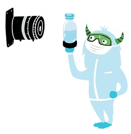 Automatic visual inspection of a filled container by a camera system